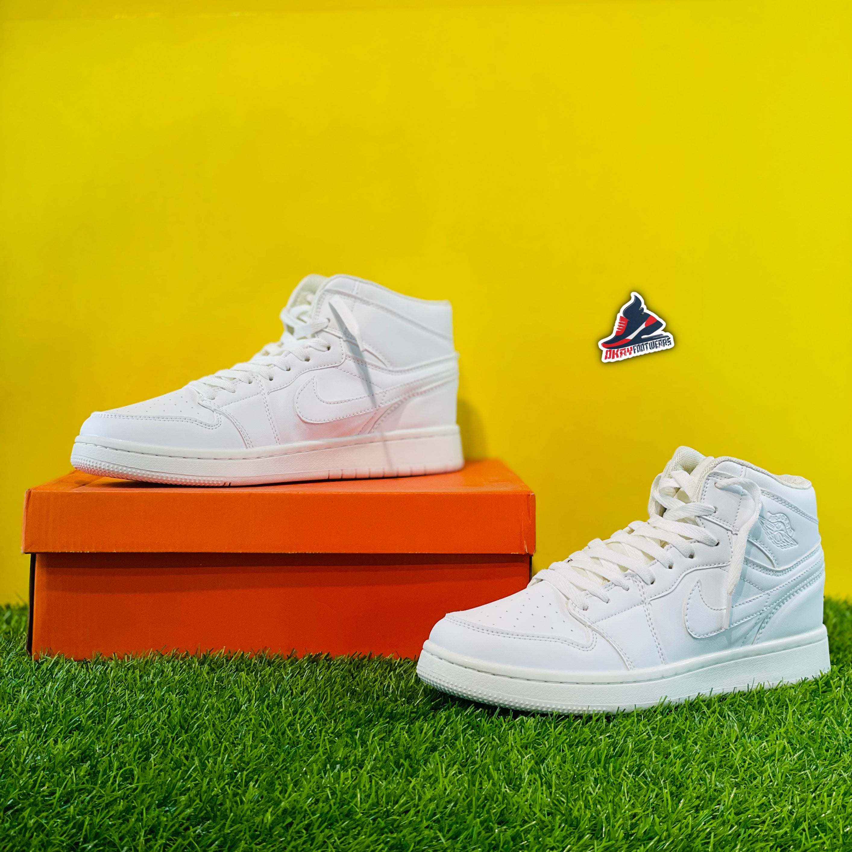 NK AIRJORDAN 1 HIGH - TRIPLE WHITE (DOT PERFECT)