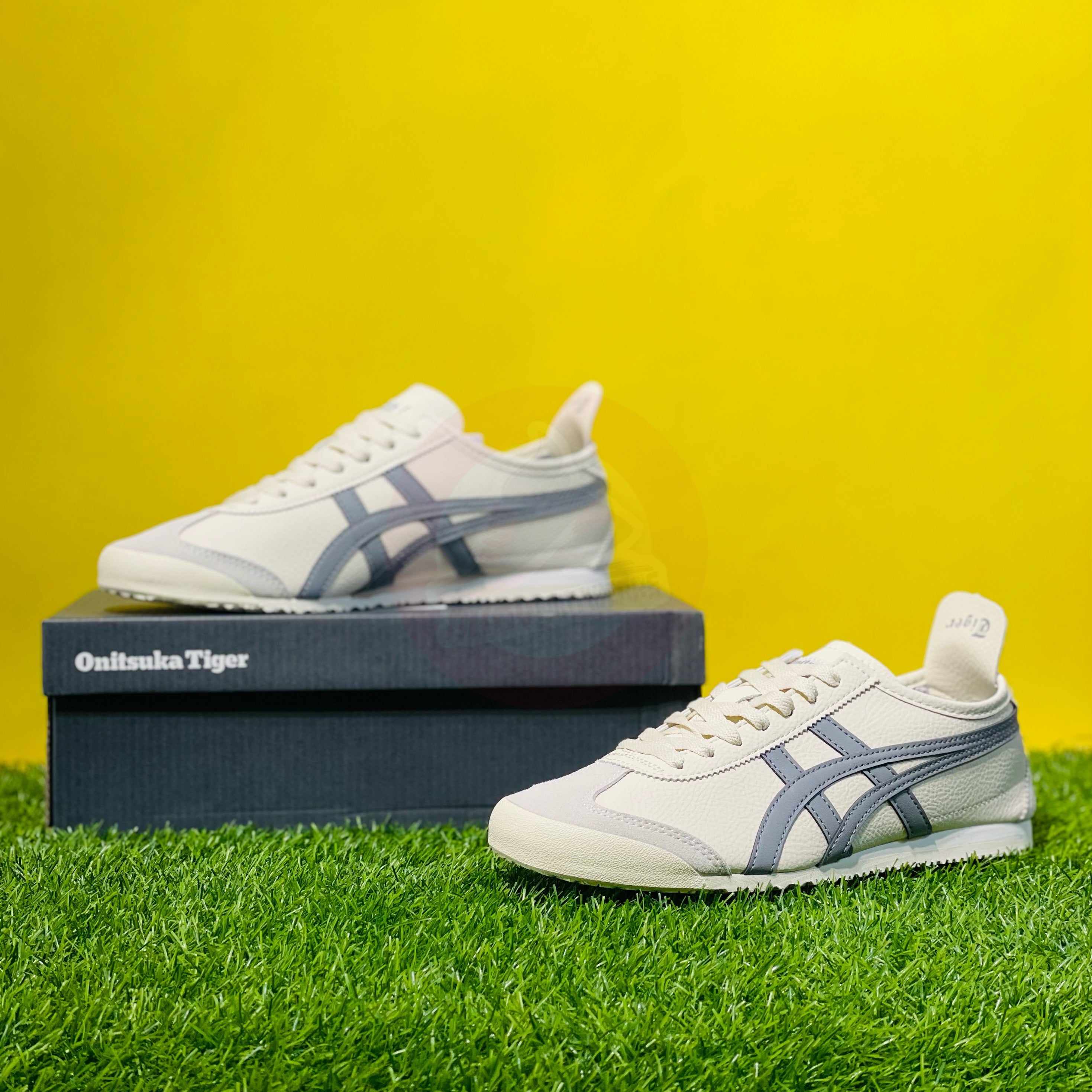 ONTSKA TIGER - WHITE/GREY (DOT PERFECT) (ORIGINAL LEATHER)