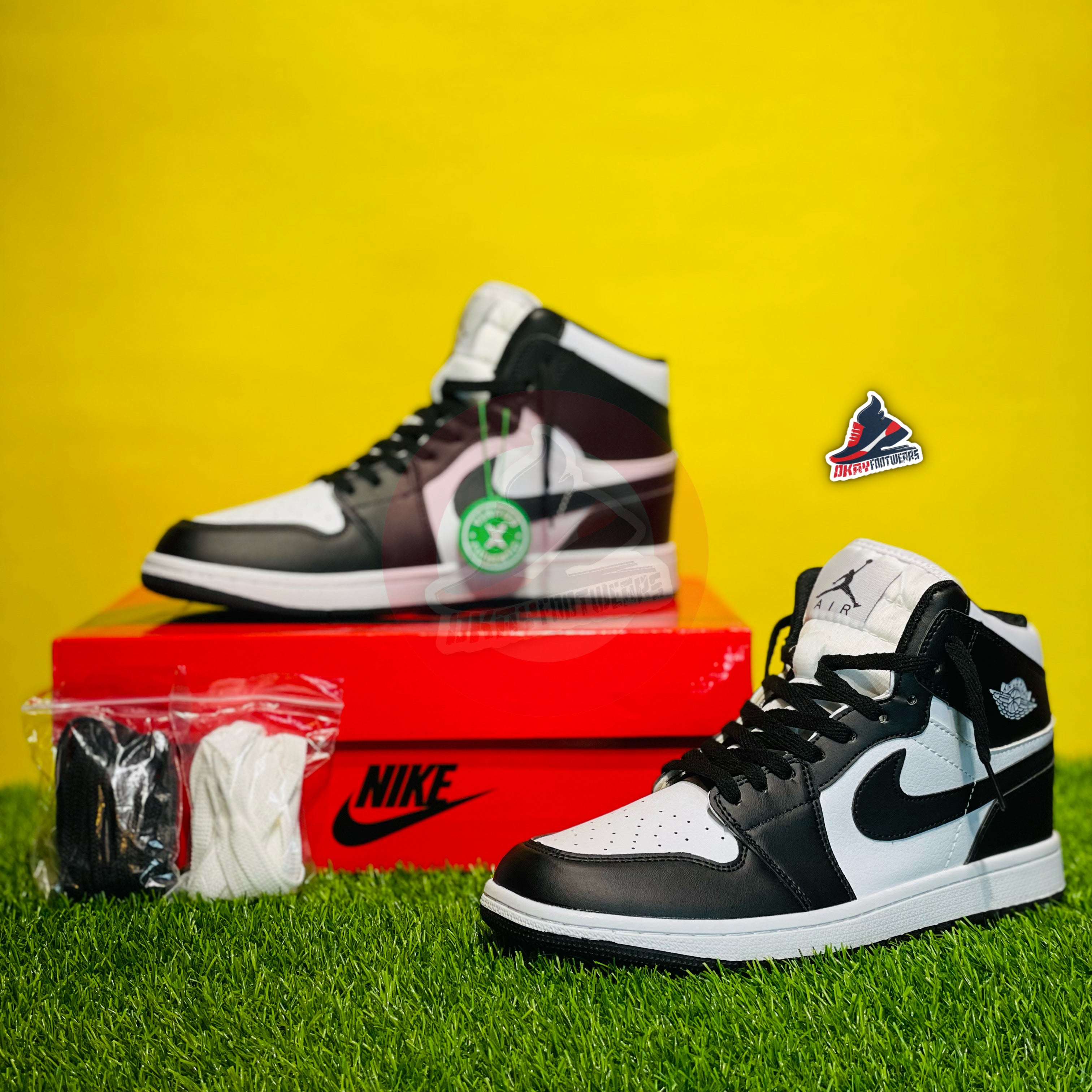 NK AIRJORDAN 1 HIGH - BLACK/WHITE PANDA (DOT PERFECT)