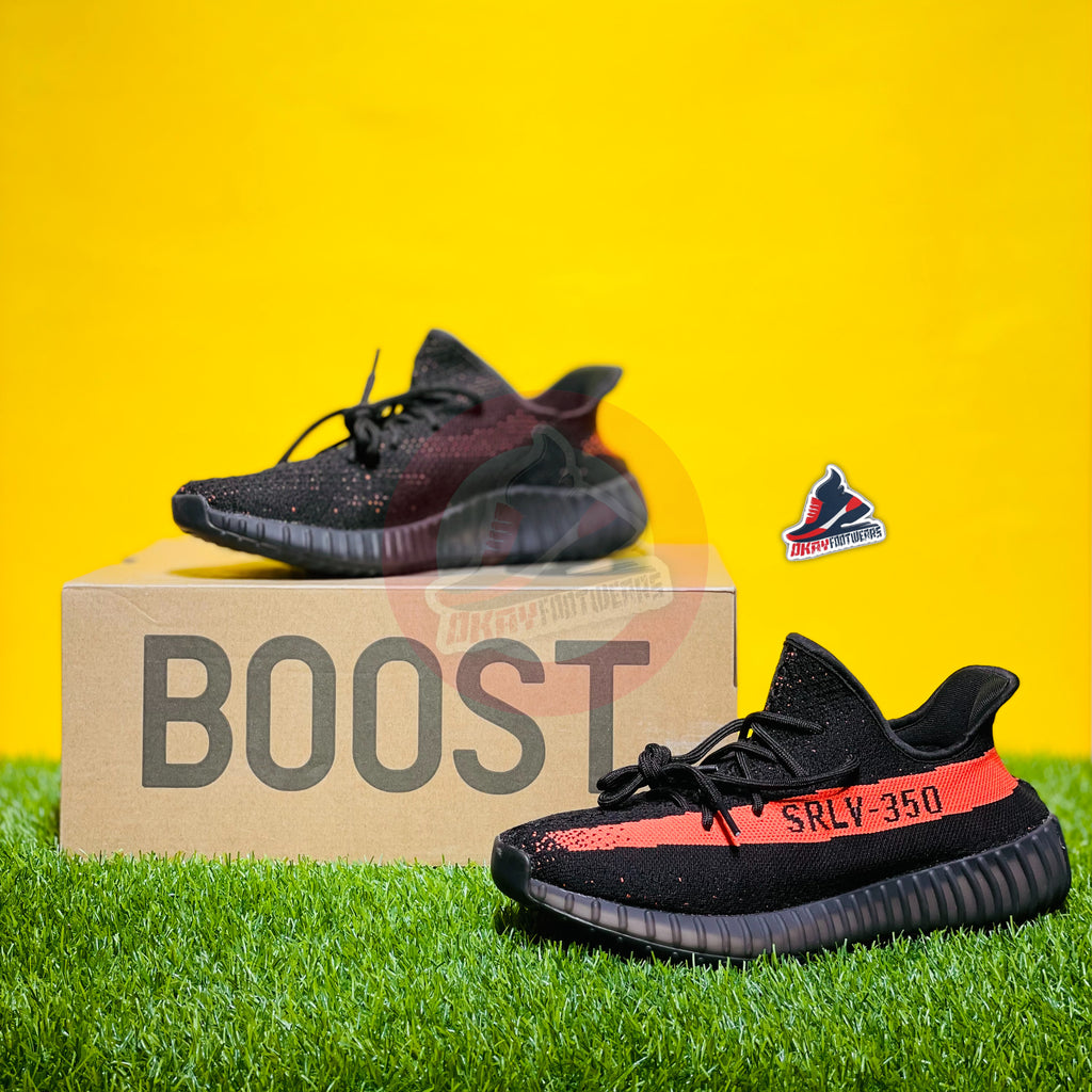 AD YEEZY 350 V2 - BLACK/RED (PREMIUM BATCH)